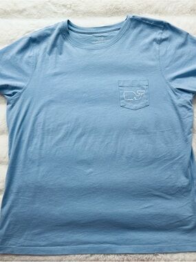 Vineyard Vines Sky Blue Logo Tee